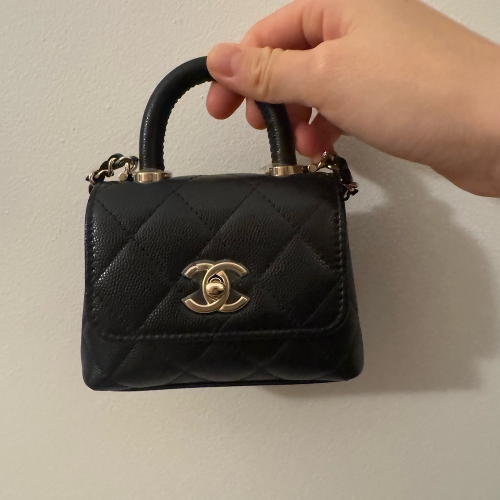 Chanel Black Mini Coco Handle Bag